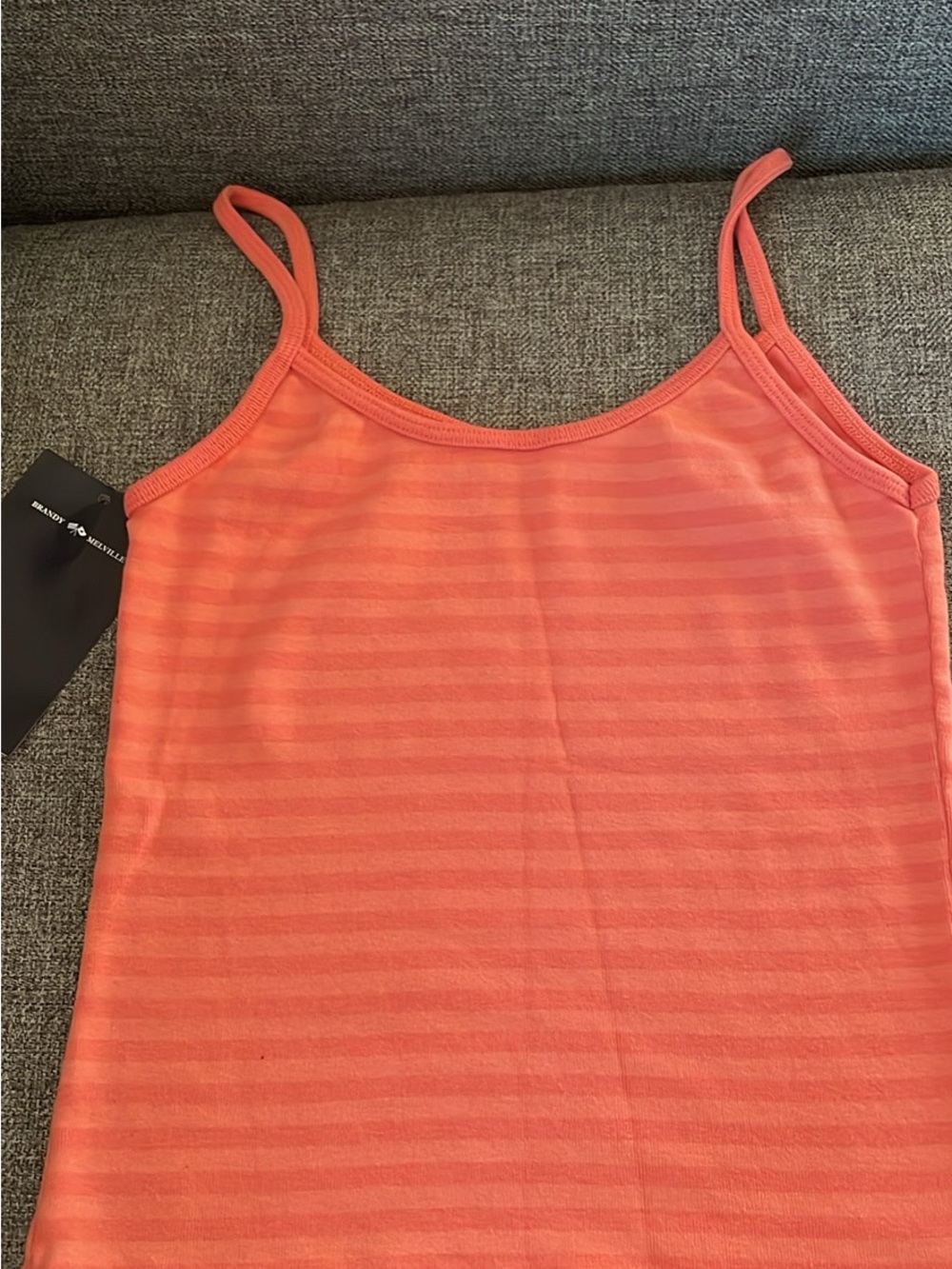 Brandy Melville Women’s Coral Striped Cami Tank Top